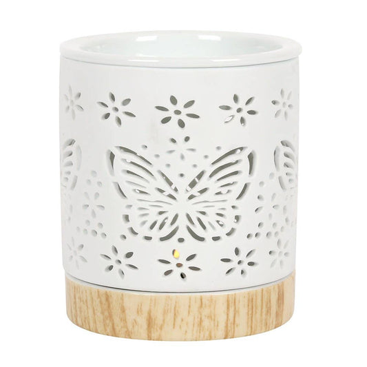 Matte Ceramic Butterfly Oil Burner and Wax Warmer