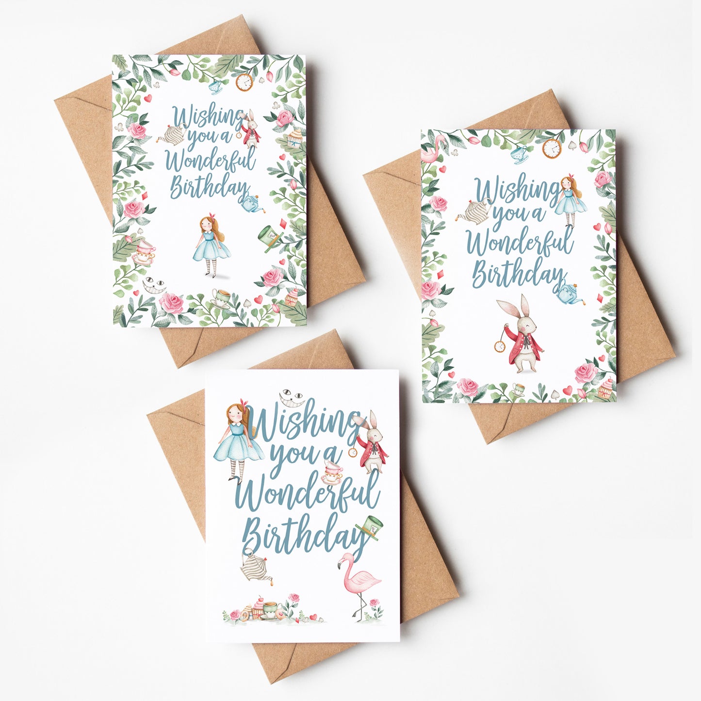 Alice themed birthday card, image 7