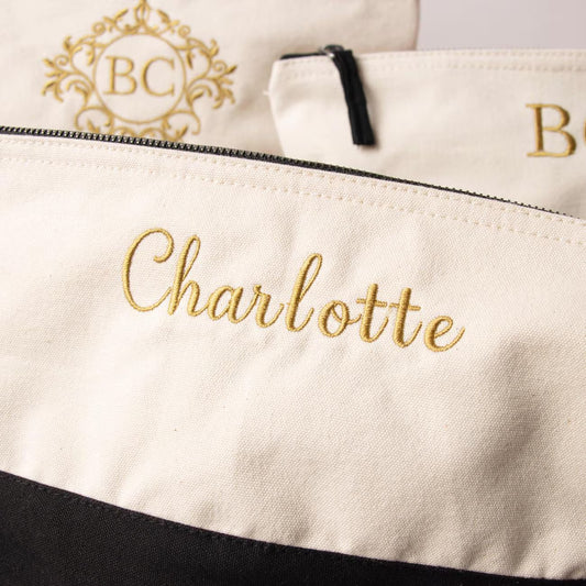 Personalised Embroidered Makeup Bag