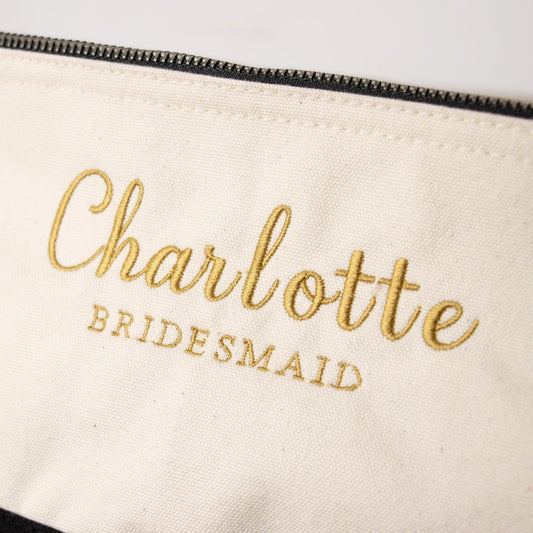 Personalised Embroidered Makeup Bag