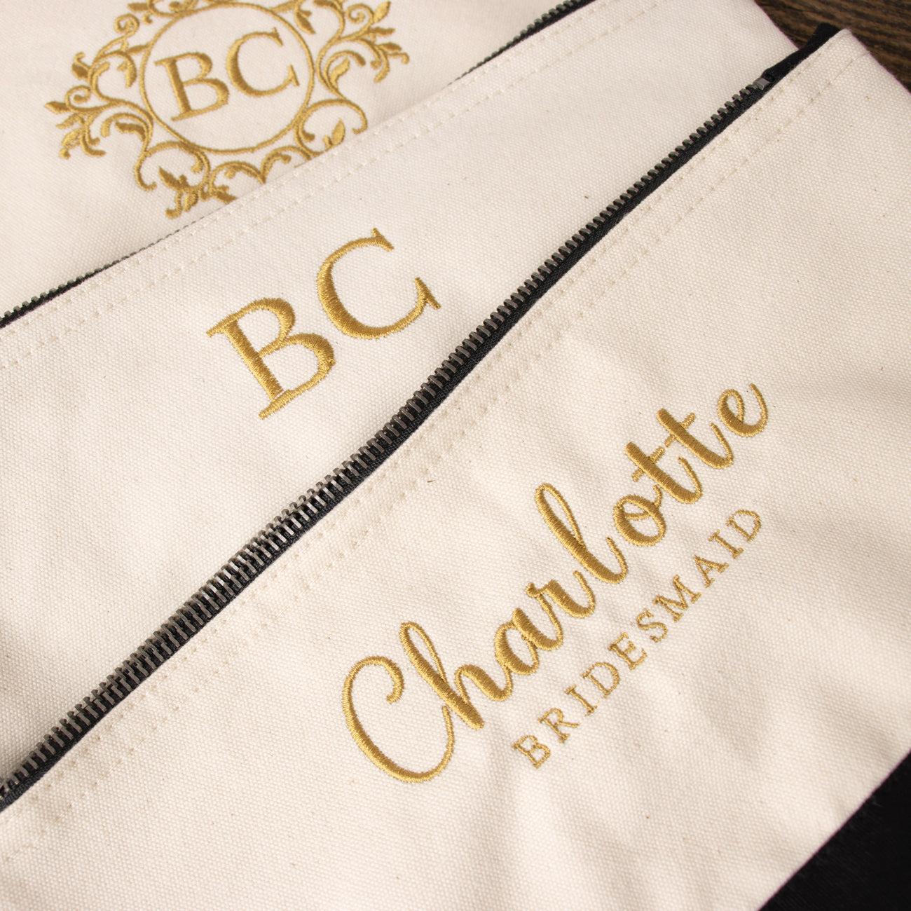 Personalised Embroidered Makeup Bag