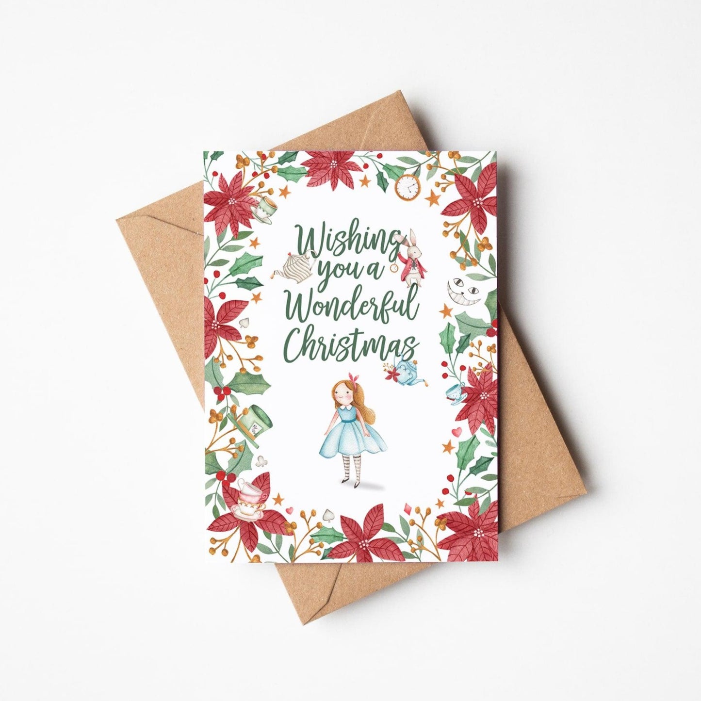 Alice themed Christmas card, image 3