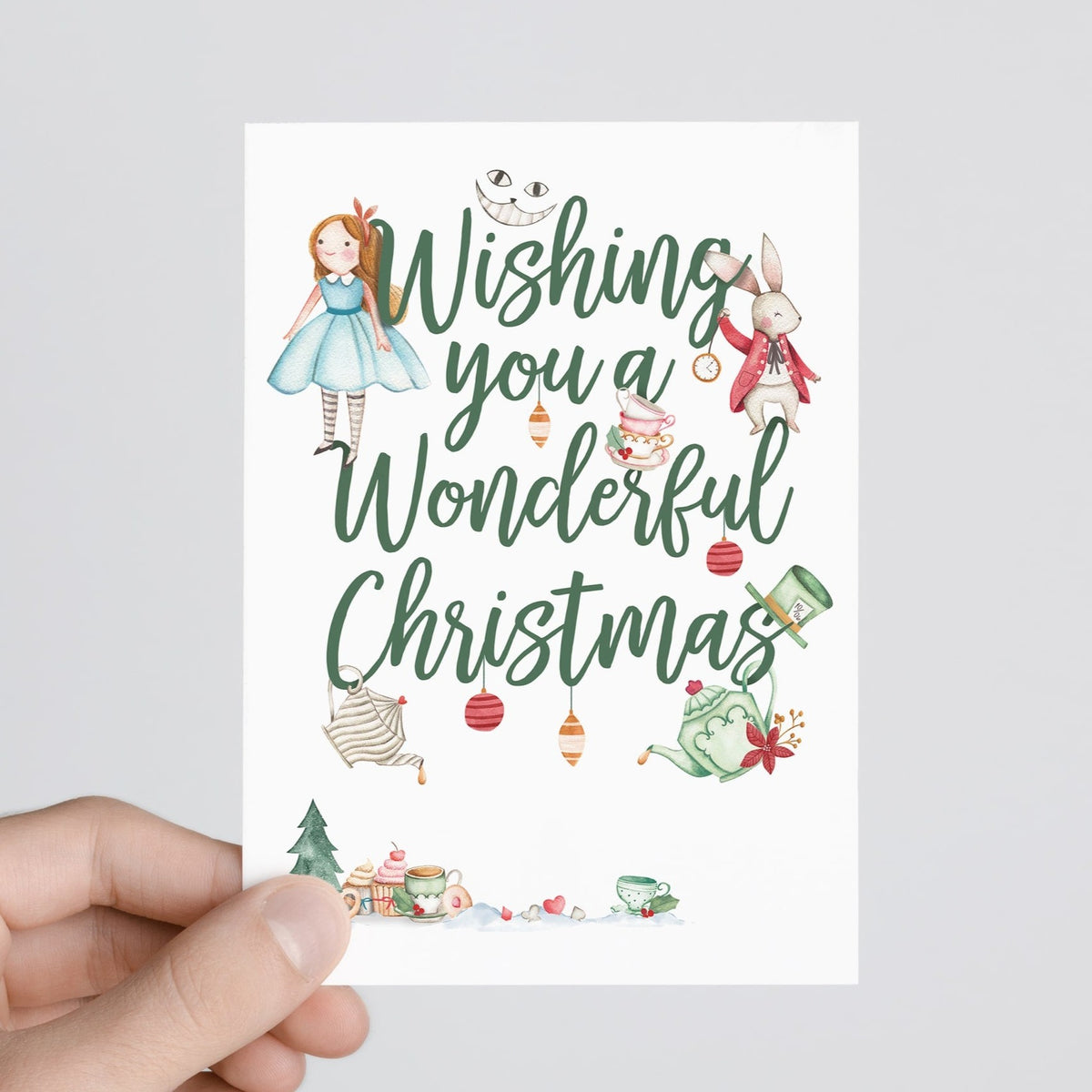 Alice themed Christmas card, image 4
