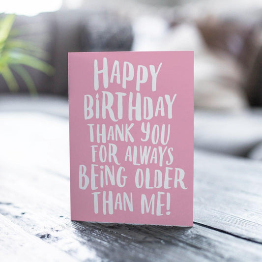 3 x Typographic Happy Birthday Cards