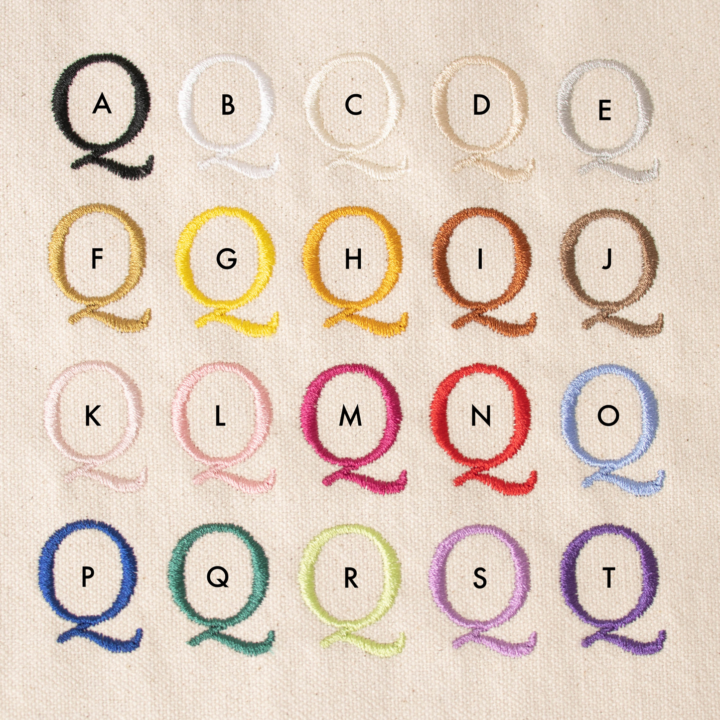 Monogram Embroidered Makeup Bag