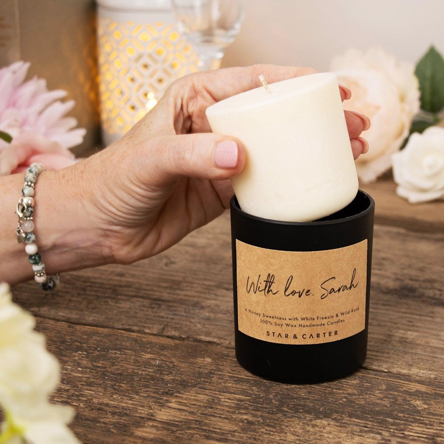 Personalised Refillable Soy Wax Candle - 20cl