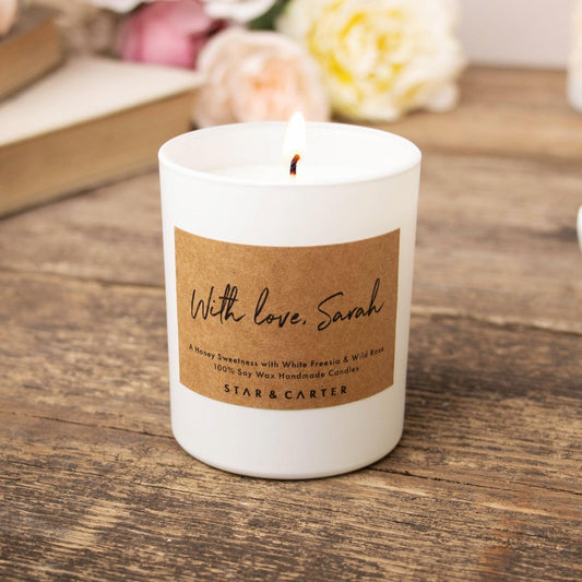 Personalised Refillable Soy Wax Candle - 20cl