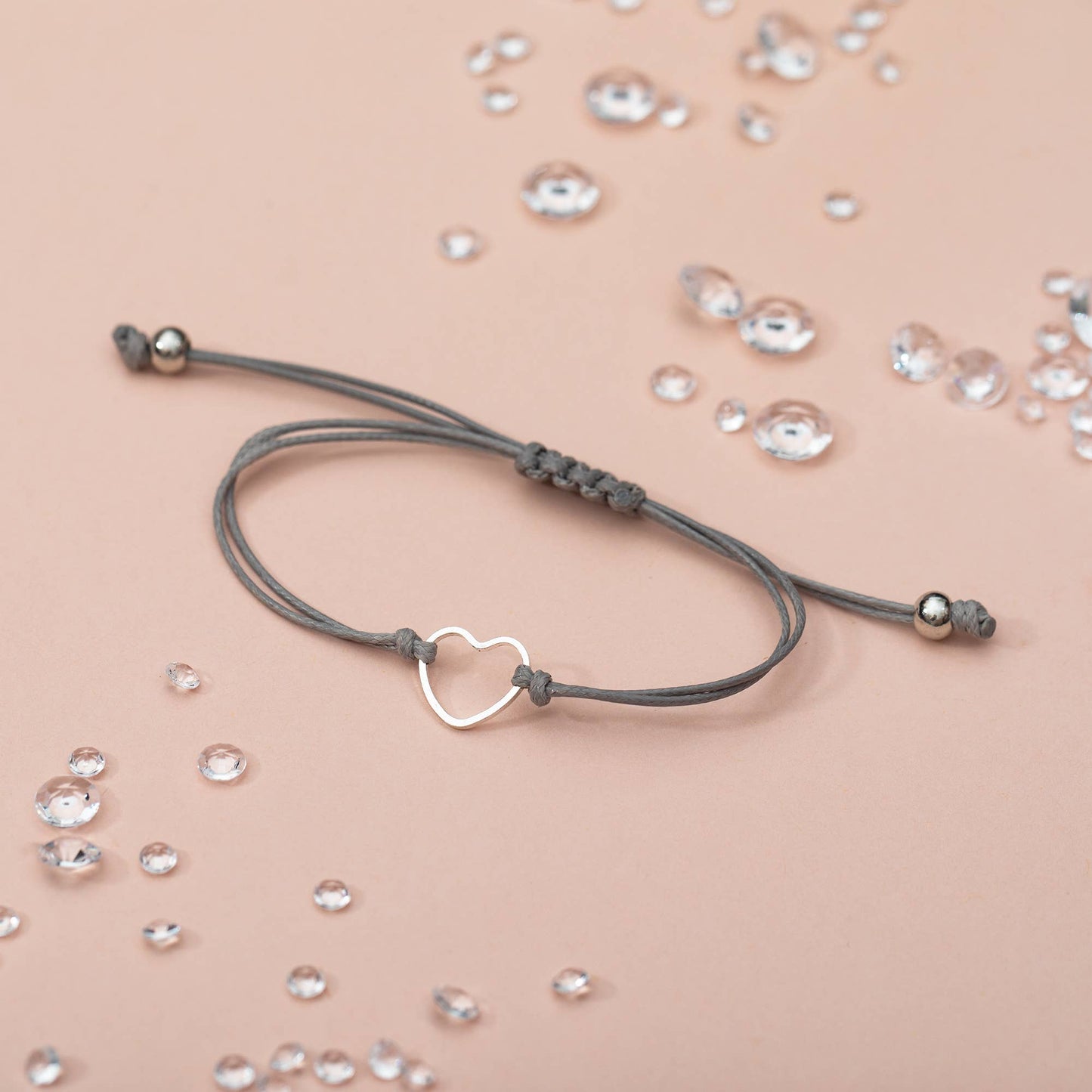 Bestie Adjustable Heart Bracelet