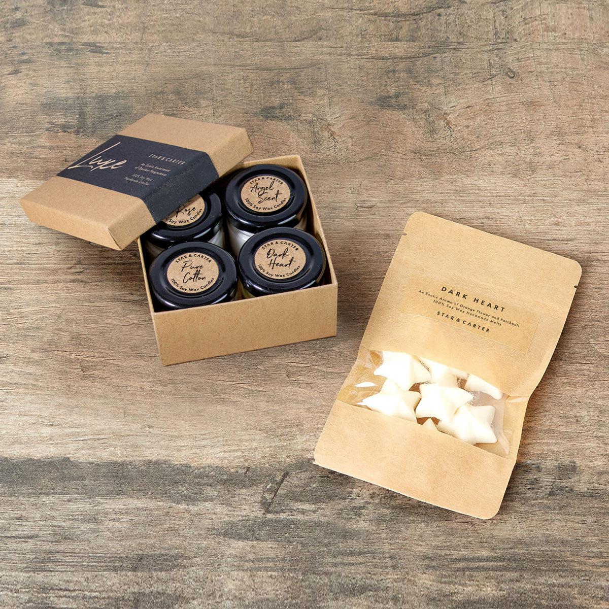 Perfume Scented Candle Gift Set with 8 Wax Melts