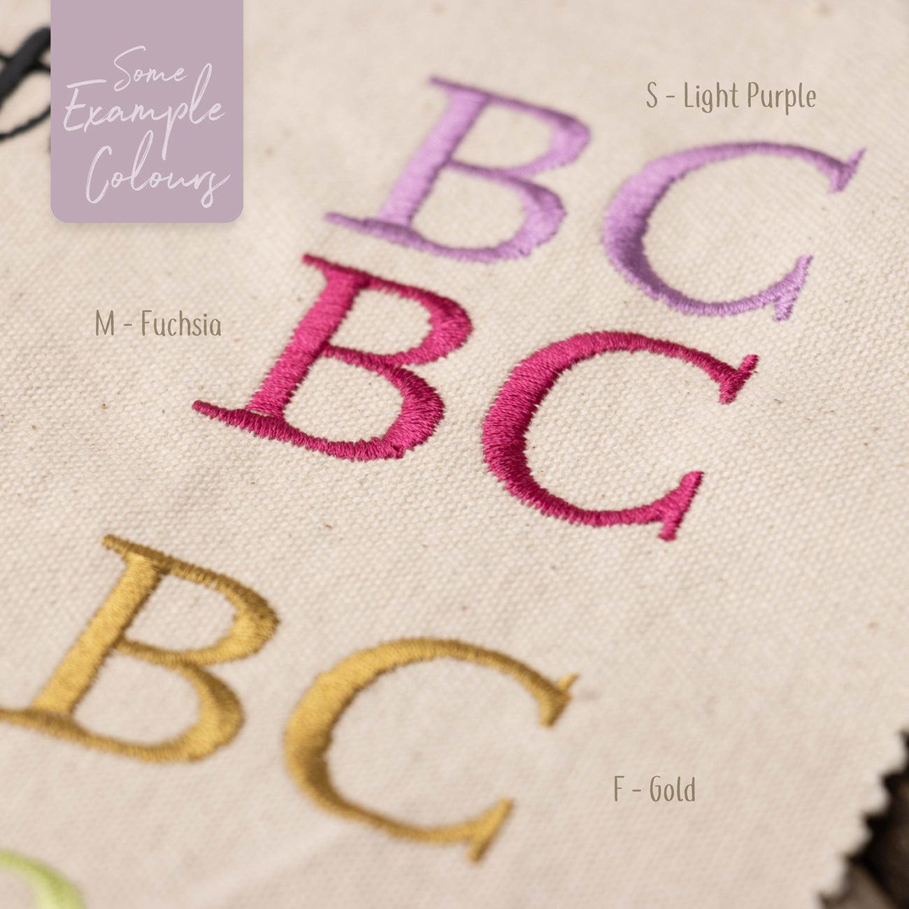 Monogram Embroidered Makeup Bag