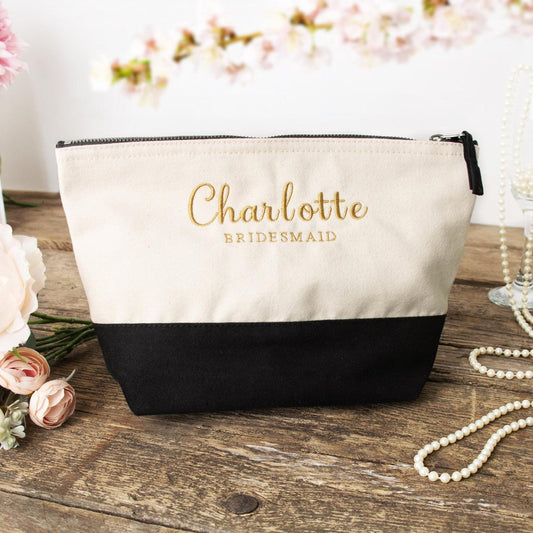 Personalised Embroidered Makeup Bag