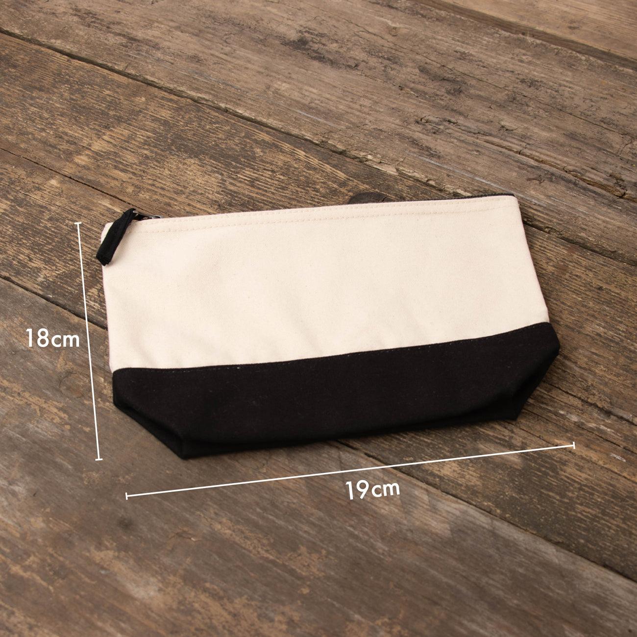 Monogram Embroidered Makeup Bag