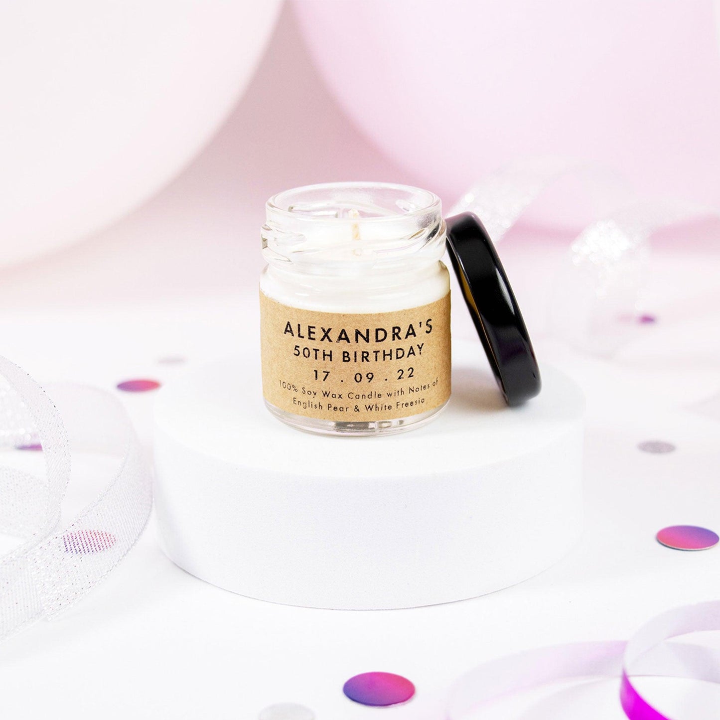 Birthday personalised mini candle  