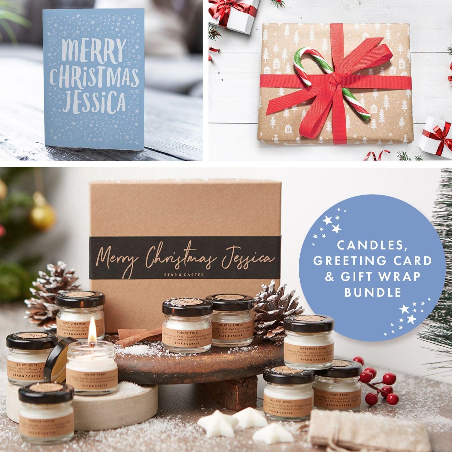 Christmas Candle Gift Set Bundle 