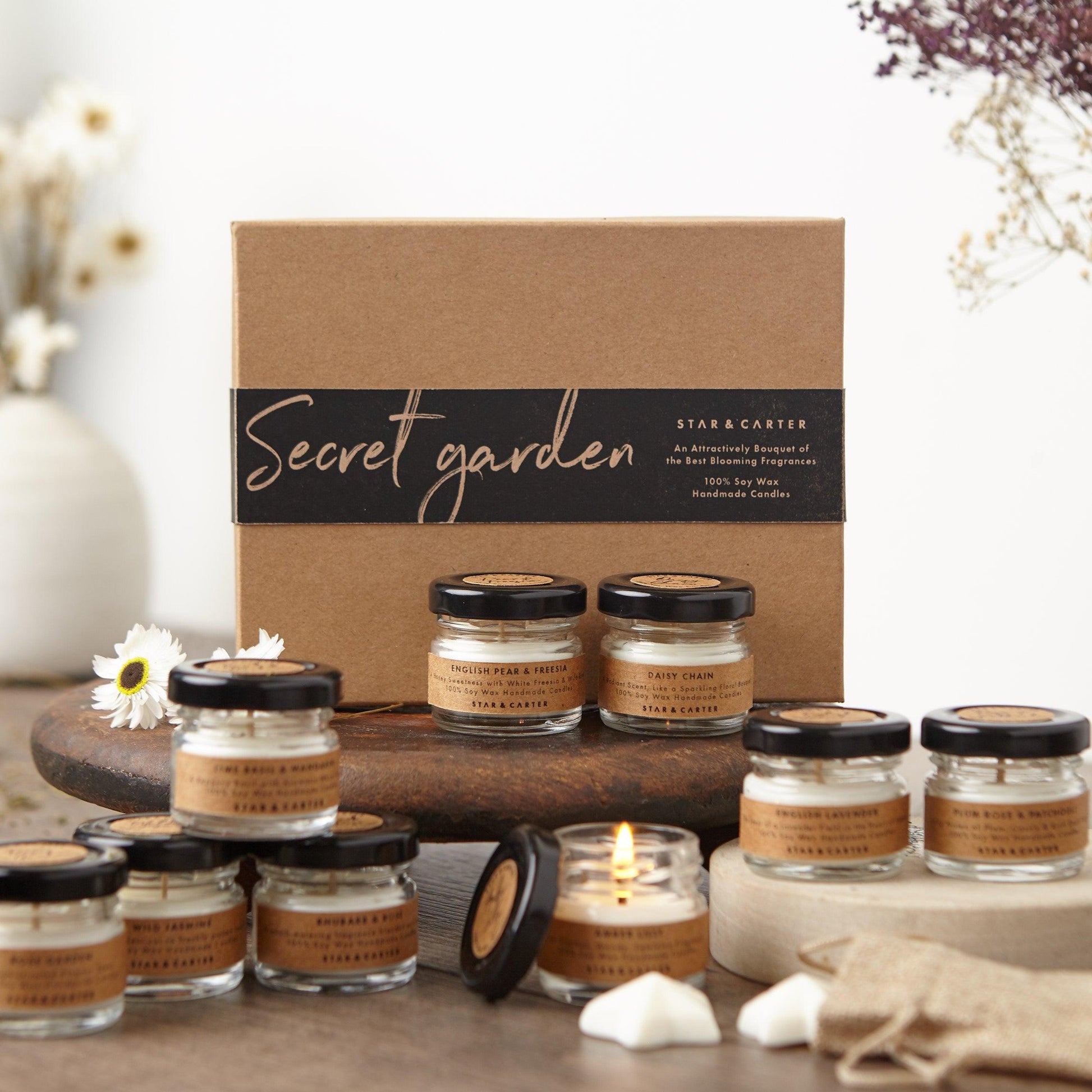 Large Candle Gift Set in Floral Scents 