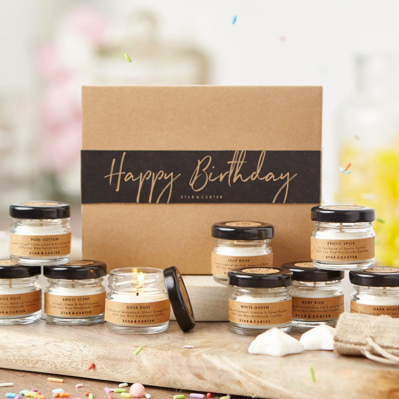 Birthday Candle Gift Set in Candy Scents