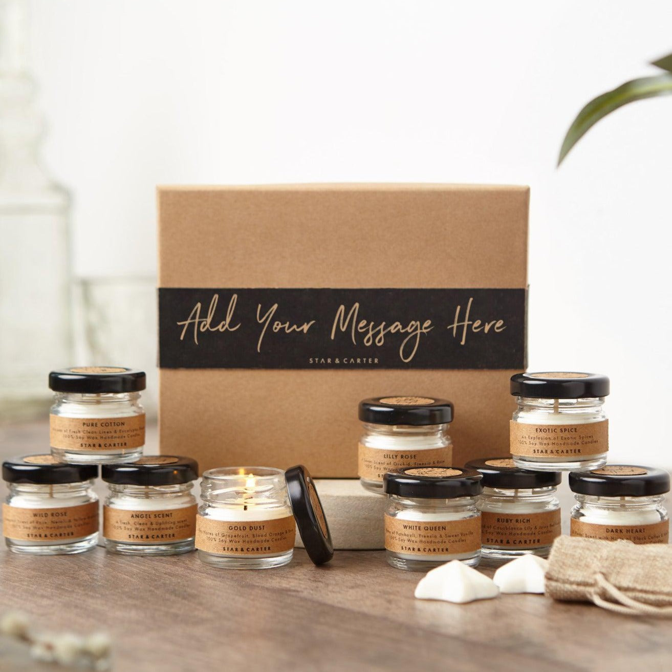 Large Personalised Soy Candle Gift Set 