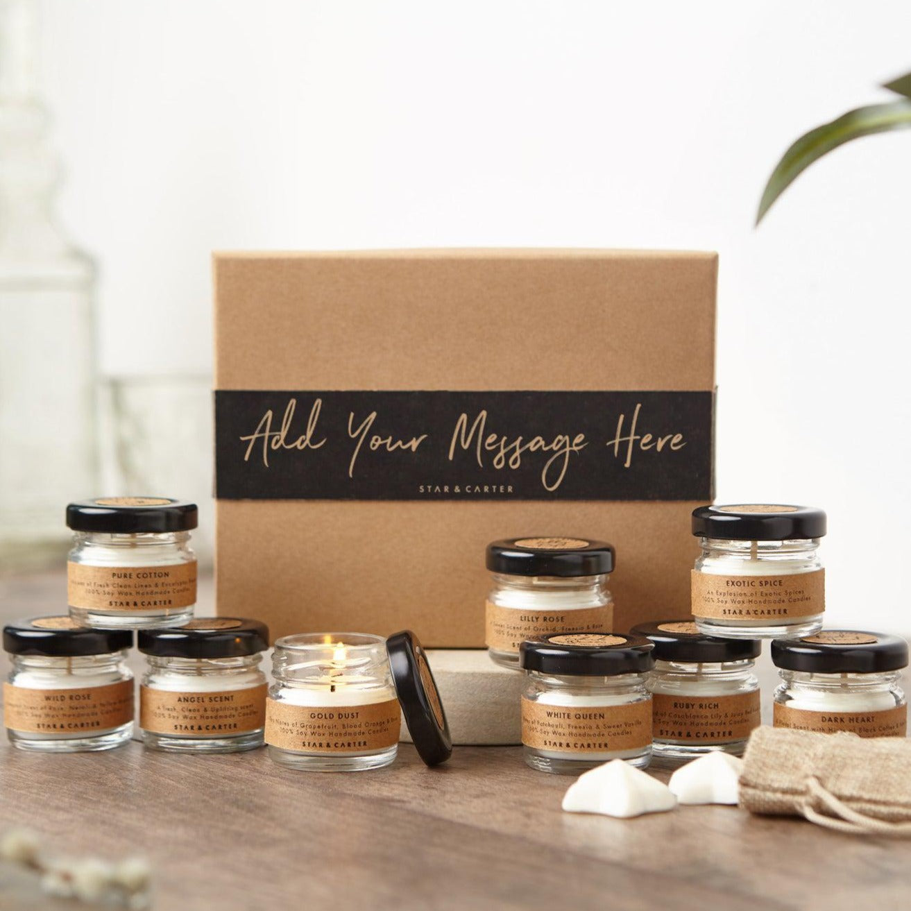 Large Personalised Soy Candle Gift Set 