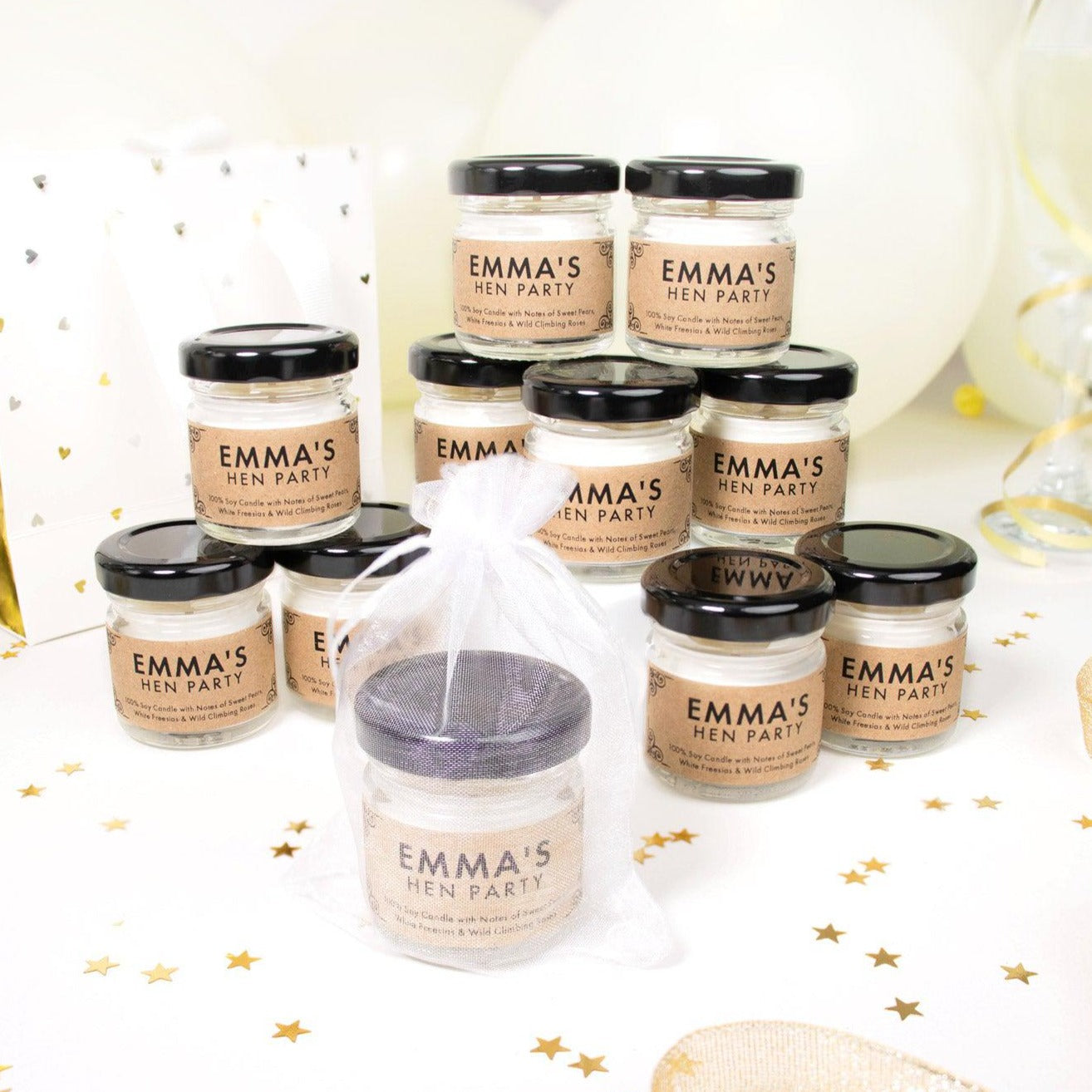 Group of mini candle favours 