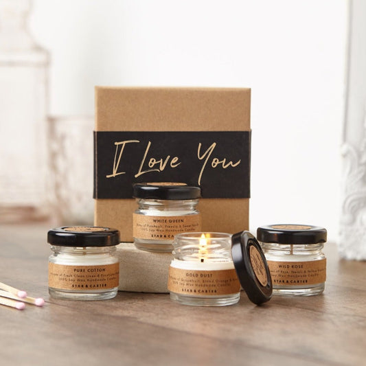 Valentines soy wax candle gift set 